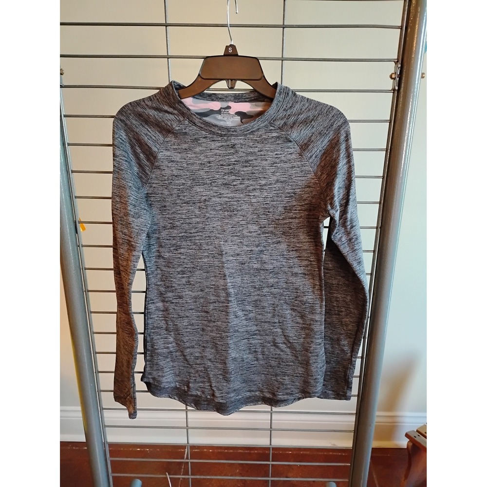 ClimateRight by Cuddl Duds Womens GreySpace Dye Long Sleeve Base Layer Top Small